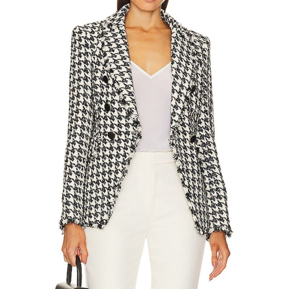 Veronica Beard Black and White Houndstooth Jacket